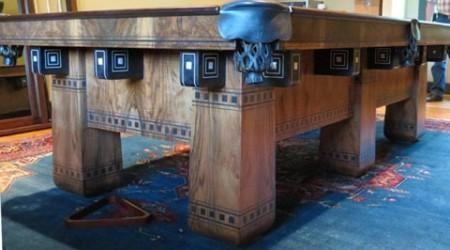 After restoration, a stunning Alexandria pool table