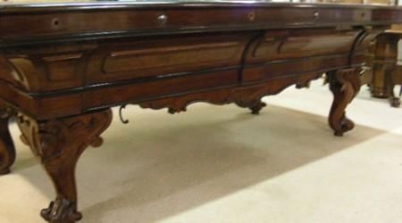 Jacob Strahle Standard restored pool table, antique