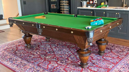 A fully restored "The Narragansett" billiard table