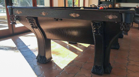 Beautifully restored Pfister billiard table