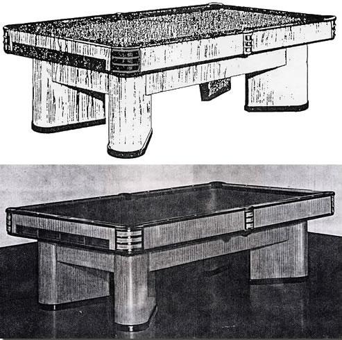 Original catalog image of The Commander pool table