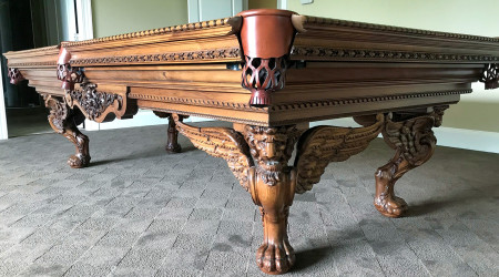 A fully restored F. Gerderes antique billiard table