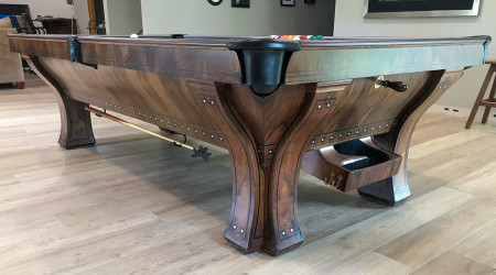 Billard Restoration: antique fully restored The Marquette billiard table
