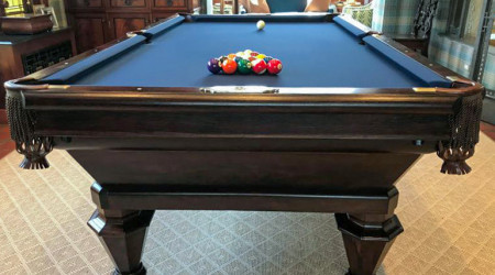 A fully restored antique The Duhamel billiard table